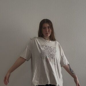 Aerie Oversized Halloween Graphic Boyfriend Tee